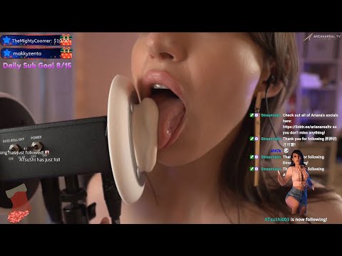 ASMR Live Wet Ear Licking from Twitch