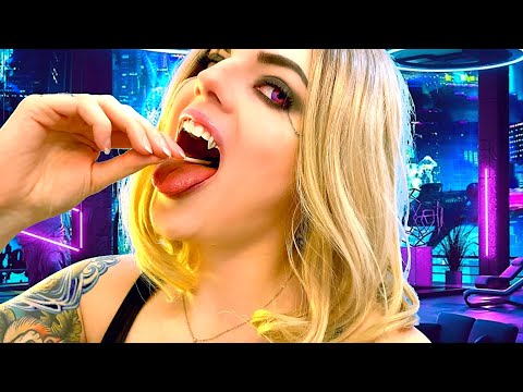 ASMR Cyberpunk Vampire LOLLIPOP | No Talking | Licking, Sucking, Crunching ONLY