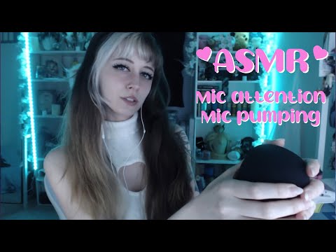 ASMR 💙 Mic attention for relaxing (light mic pumping)