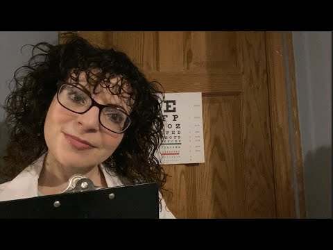 ASMR Roleplay Annual Eye Exam (Personal Attention, Light Triggers, Writing Sounds)