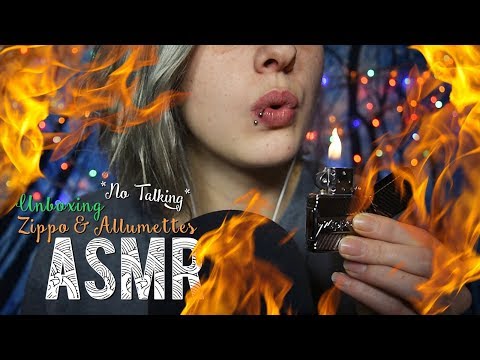 ASMR Français  ~ Unboxing Zippo & Allumettes / Blowing