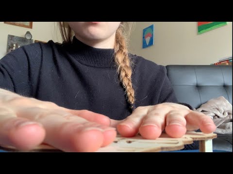 Slow Rubbing and Gliding Hands Over Wood ASMR 🪵