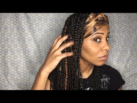 Hair play and scalp oiling and tracing | block braids