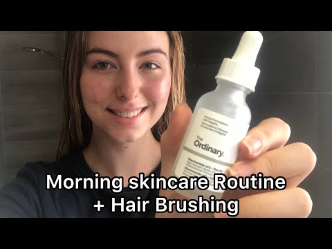 ASMR| Skincare routine + Hair brushing
