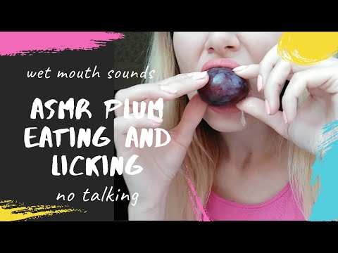 ASMR Plum Eating and Licking (No talking)