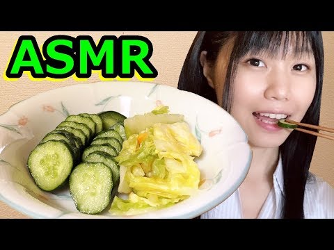 【Japanese ASMR】Breakfast /Pickle ASMR/social eating Mukbang(Eating Show)