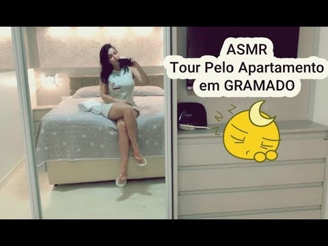ASMR Binaural Tour Pelo Apartamento em Gramado (viagem) Som de chuva, mouth sounds