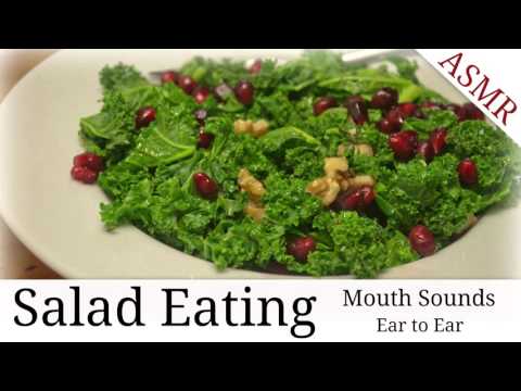 Binaural ASMR Eating Crunchy Salad for Tingles I Ear to Ear Eating Sounds