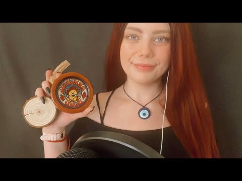 ASMR | Tingly Wood Tapping Sounds + Mouth Sounds