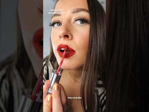 red lipstick application #asmr #relaxation #fentybeauty #redlipstick