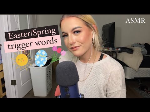 ASMR | easter/spring trigger words repeated