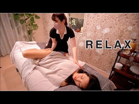 【ASMR】流れるような、太もも、ふくらはぎメインのオイルマッサージ／Japanese Foot & Leg Massage