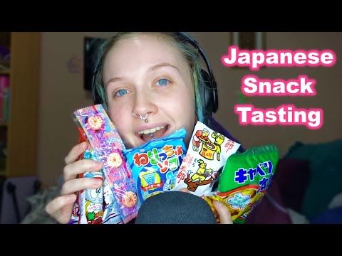 ASMR British Tries JAPANESE Snacks [Whispering And Eating Sounds]