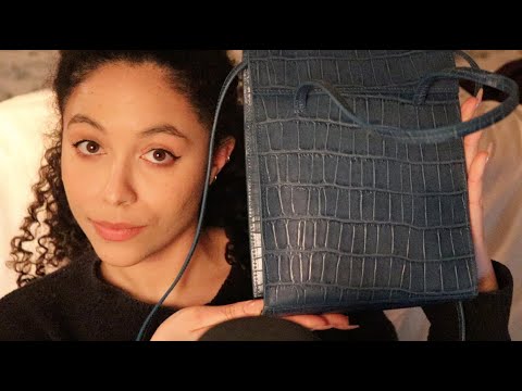 ASMR What's in My Bag | Tapping + Scratching with Long Nails