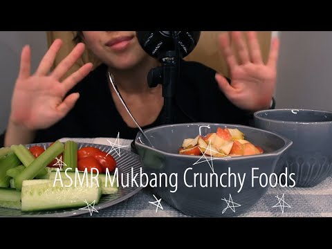 ASMR Crunchy Mukbang (healthy foods)