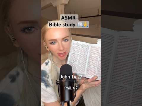 ASMR Bible study 📖 John 14:27 🙏 Phil 4:7 #asmr #shorts