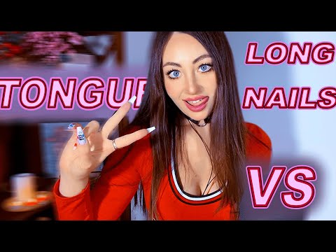 ASMR {TONGUE VS NAILS} The Marathon Of Mouth Sounds, Day 9 Extremely Fast and Intense For Tingling 🤤