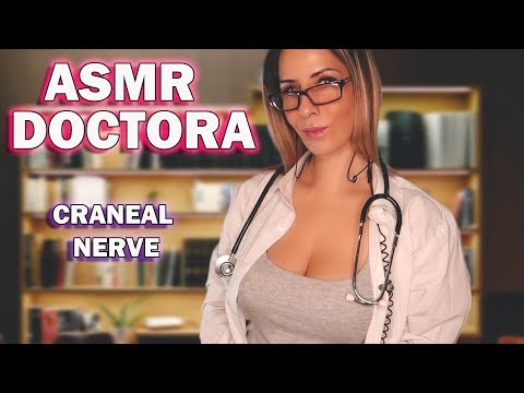 ASMR MEJOR VIDEO ROLEPLAY DOCTORA 👩‍⚕️ EXAMEN   NERVIOS CRANEALES CRANIAL NERVE .