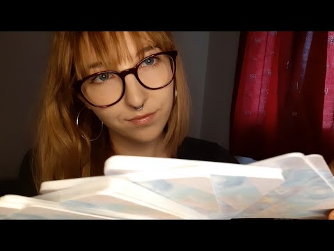 ASMR whispered oracle card reading & book haul 📚