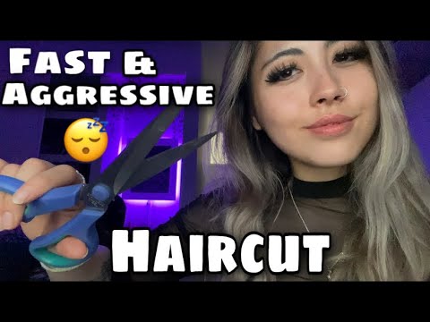 ASMR | Fast & Aggressive Haircut Roleplay ✂️ 💇‍♀️ 💇‍♂️ (LOFI, CHAOTIC…)