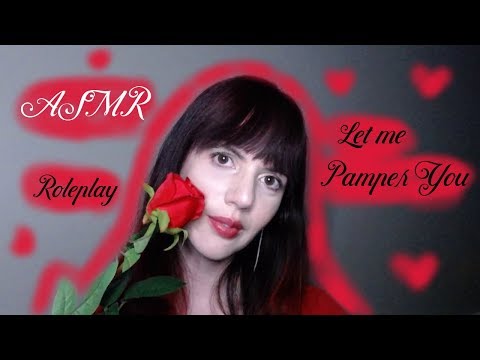 [ASMR] Romantic Valentine's Roleplay (Kisses, eating sounds, Lotion, Bath)