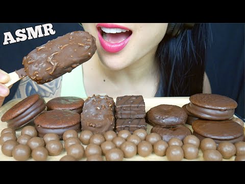 ASMR MAGNUM CHOCOLATE ICE CREAM + MOCHI CHOCO PIE + MALTESERS (EATING SOUNDS) NO TALKING | SAS-ASMR