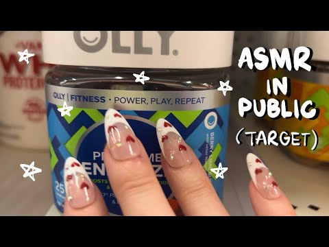 ASMR AT TARGET: tapping and scratching on items in the store