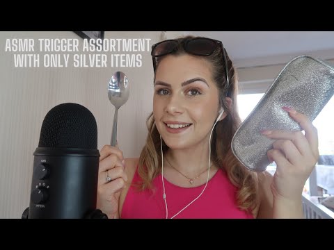 ASMR | Trigger Assortment with only Silver Items 🤍