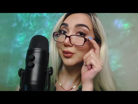 ASMR | Glasses Tapping , Inaudible Whispering , Fabric Scratching & Hand Sounds 💤✨️
