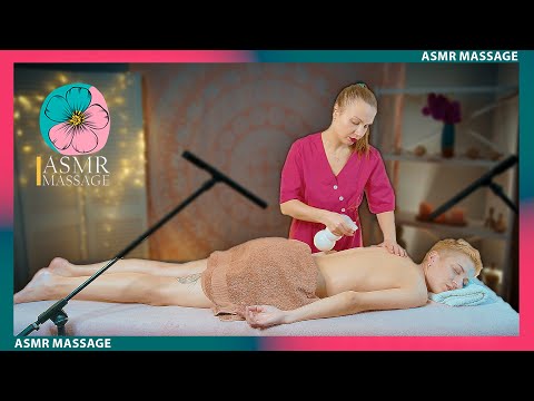 ASMR Back Scrubbing Massage by Lina