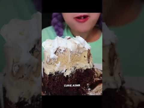 Choco Cake & Coffee Ice Cream#shorts #asmr  초코 케익,  커피 어이스크림