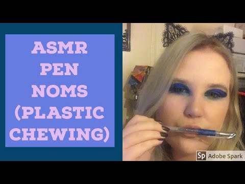 ASMR Pen Noms/Pen Chewing (Wet Mouth Sounds)