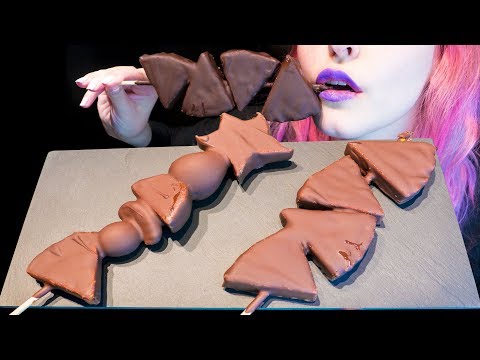 ASMR: Juicy Chocolate Covered Fruit Sticks | Xmas Treat ~ Relaxing Eating Sounds [No Talking|V] 😻