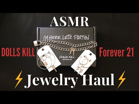 [ASMR] Mini Jewelry Haul (Forever21 & Dolls Kill) WHISPERED