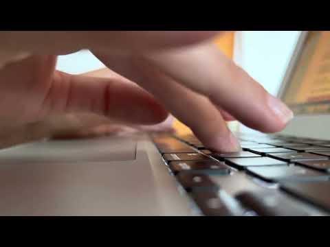 ASMR typing out my thesis - fast keyboard tapping (white noise)