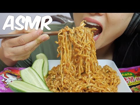 ASMR 4X Mala Korean Spicy Fire Noodles (EATING SOUNDS) | SAS-ASMR