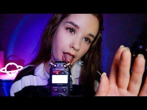 ASMR MOUTH SOUNDS AND HAND MOVEMENTS. Flutter of the tongue. Hand and touch sounds👄