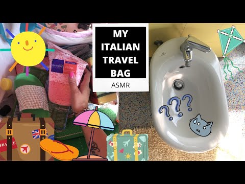 🛍️What's in my Italian travel bag 🛍️ (ENG, strong Ita accent) - #ASMR
