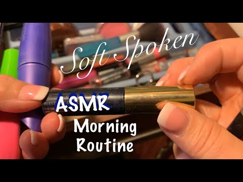 ASMR Mamas morning routine (Soft Spoken) Lids, makeup rummage, toiletries, etc