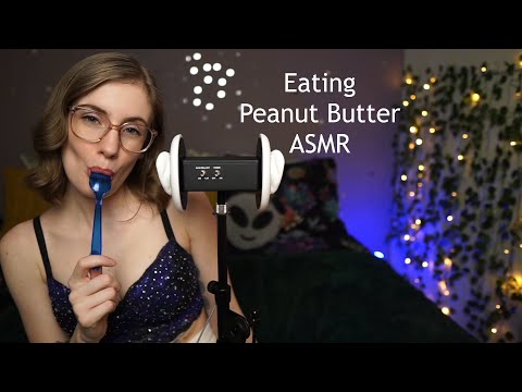 [ASMR] Eating Peanut Butter | Wet Mouth Sounds, Licking, & Sucking