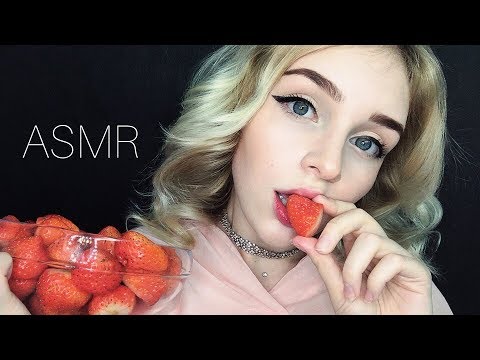 АСМР Итинг 🍓 /Кушаю клубничку со сливками /ASMR Strawberry