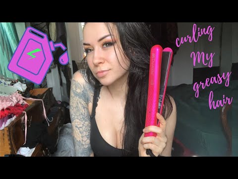 (ASMR) Attepting to style my long greasy hair (Soft Spoken) Tapping, hair brushing. Feat. Duvolle