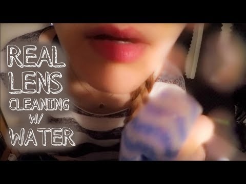 A REAL ASMR LENS CLEANING