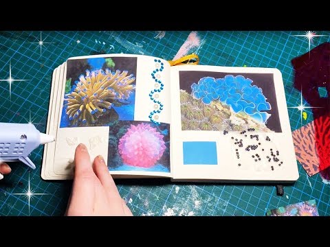 ASMR Art Journalling (Whispered) 🌊 Coral Project #2