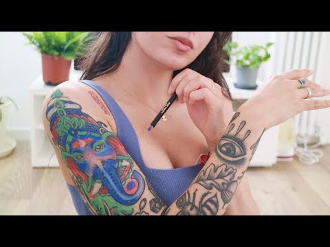 ASMR Colouring in My Tattoos 🎨 (Soft Spoken)