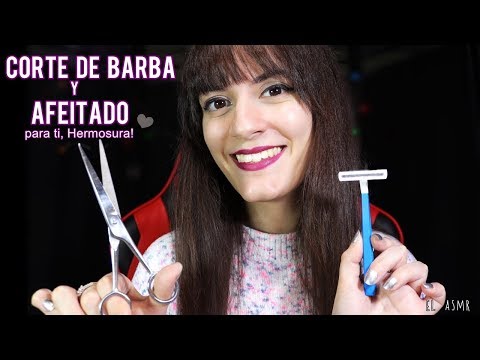 ♡ASMR español♡ CORTE DE BARBA Y AFEITADO♥| Roleplay Barberia