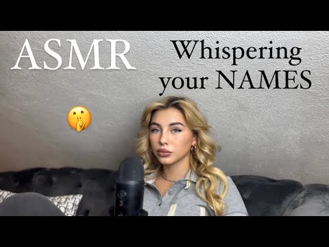 ASMR | WHISPERING YOUR NAMES 🤫 SHHH | Brain Massage & Deep Tingles [German]