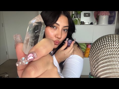 ASMR doing your makeup with crystals 💎💄💖