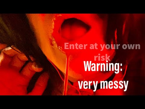 ASMR vampire licks and sucks you dry.  ⚠️ 💦👅Thank you for coming to dinner...you tasted so good.