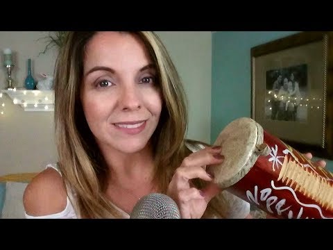 ASMR | Tapping on drum | Drumming | Whispering | Rubbing | Very Relaxing